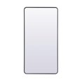 thumbnail image 1 of 30 x 60 in. Soft Corner Metal Rectangle Full Length Mirror, Black, 1 of 1