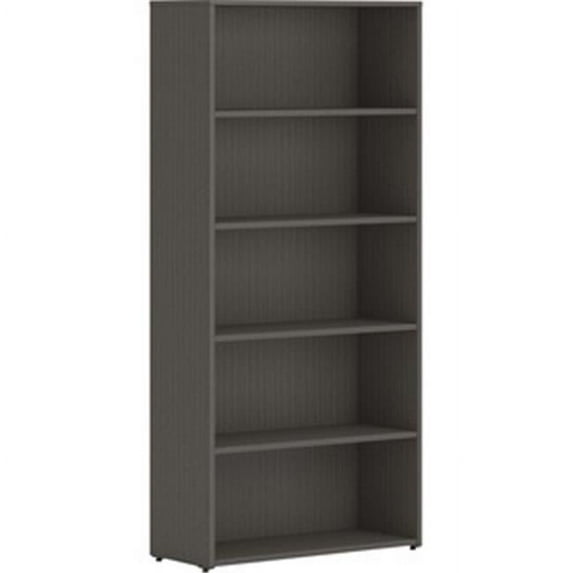 30 x 65 in. 5-Shelf Bookcase, Slate Teak
