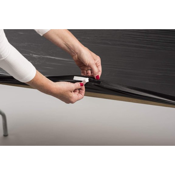 30" x 72" (6 Feet) Royal Blue Rectangular Fitted Plastic Table Covers - 10 Pack$$Garden & Patio