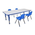 thumbnail image 1 of Factory Direct Partners Dry-Erase Activity Table and Stack Chair Set, White Blue, 1 of 5
