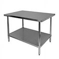 thumbnail image 1 of 30" x 72" x 35", 430 stainless steel worktable, flat top, comes in set, 1 of 1