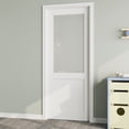 thumbnail image 1 of 30" x 80" Half Panel Frosted Glass Interior Door Slab, Solid Core Door Panel as Barn Door, Pocket Door, French Door, Prehung Door - as Panty Door, Closet Door, Pre-finished & Paintable, White, 1 of 9