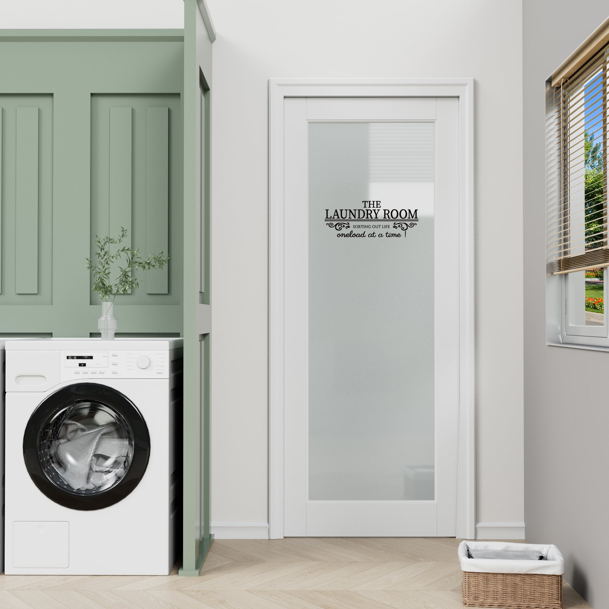 Frosted Glass Laundry Doornull