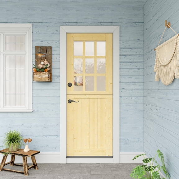 30" x 80" Solid Wood Dutch Entry Door with Split Top Design