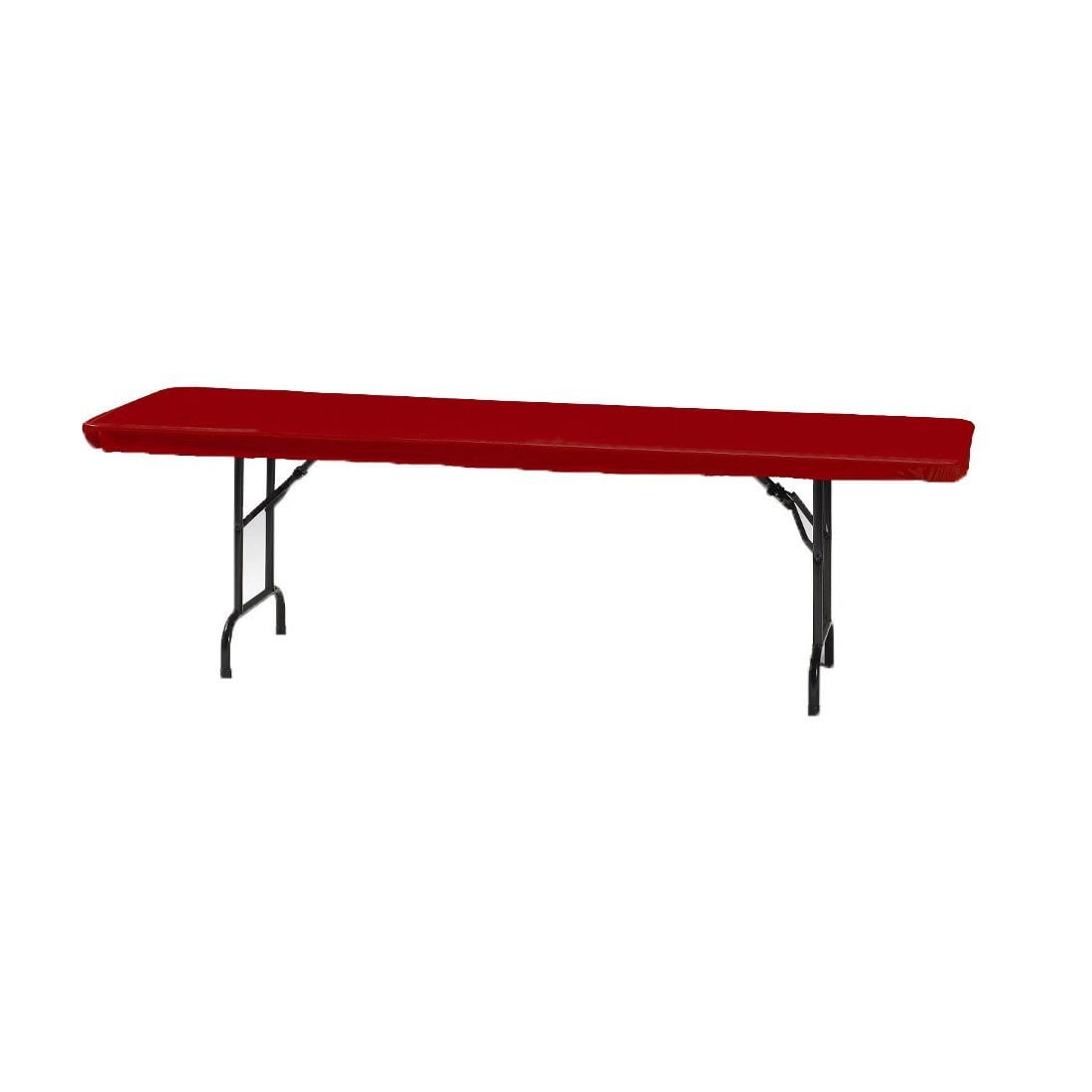 30 x 96 Plastic Stay Put Tablecover Regal Red, Pack of 12