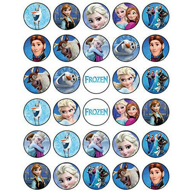 Frozen Themed Anna and Elsa Edible Image Cake Topper, by My Smart ...
