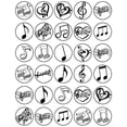 thumbnail image 1 of 30 x Cupcake Toppers Themed of Music Collection - Edible Cake Decorations | Uncut on Icing Sheet, 1 of 4