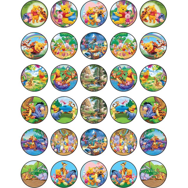 30 x Edible Cupcake Toppers Themed of Winnie_The_Pooh Collection of
