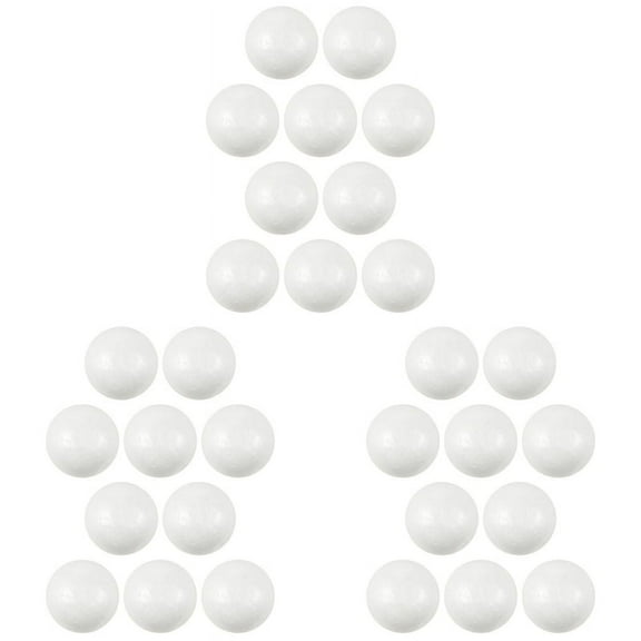 30 x Modelling Craft Polystyrene Foam Ball Sphere 6cm---White
