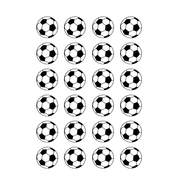 30 x Soccerball Themed Edible Cupcake Toppers | Uncut on Wafer Sheet- Qty 30-1.5 each