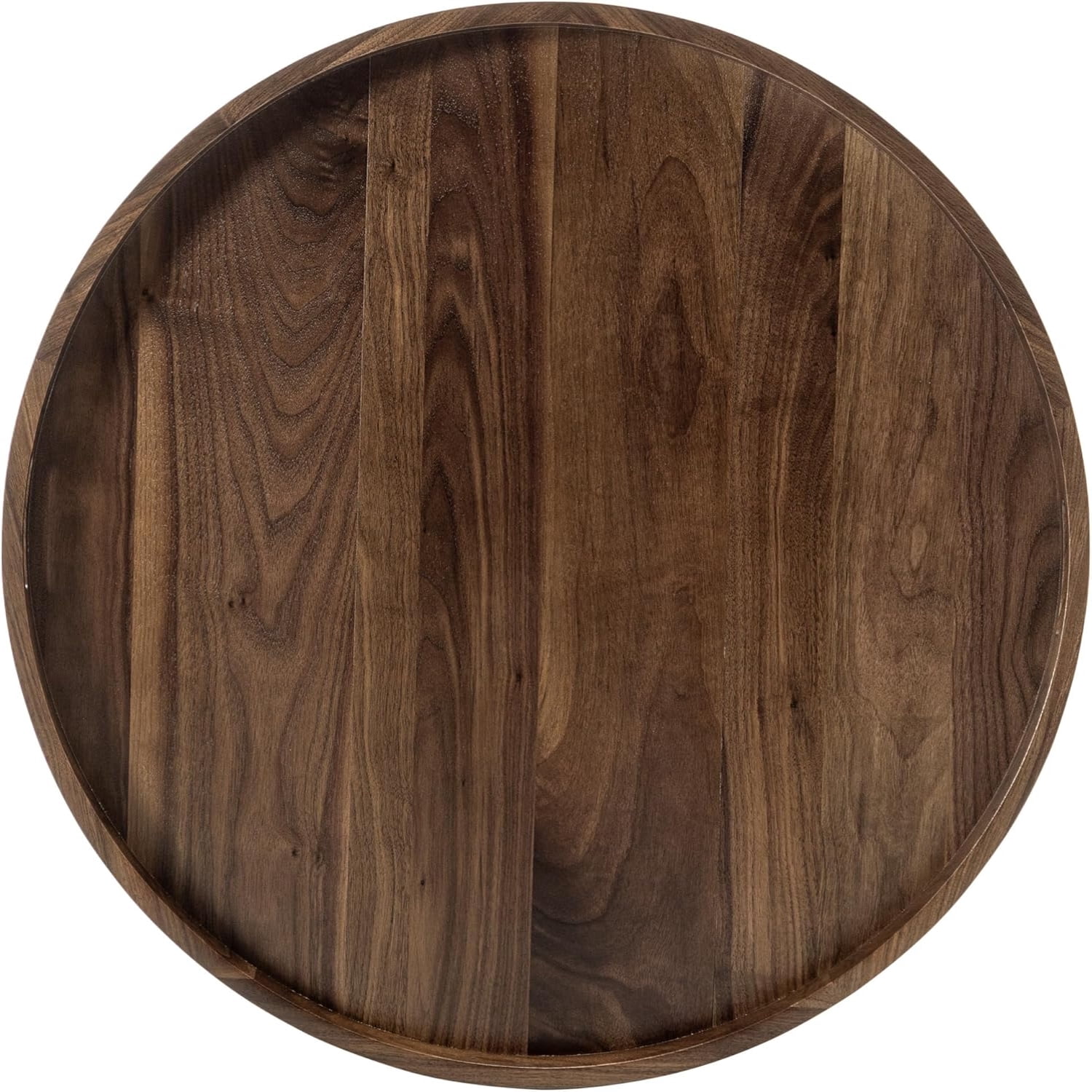 30 x 30 inches Extra Large Round Ottoman Tray Wooden Solid Serving Tray ...