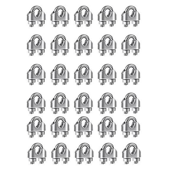 30 x steel Wire Rope Lock-silver