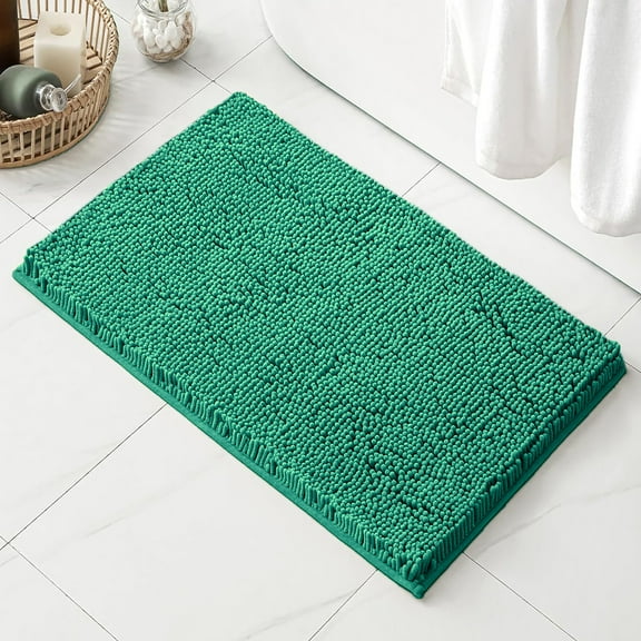30"x20" - Hunter Green Soft Cozy Plush Chenille Bath Mat Bathroom Rug