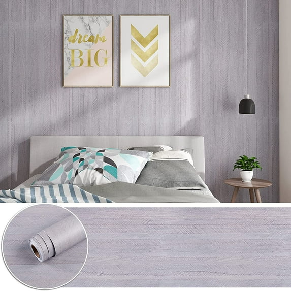 30"x236" Grey Wood Wallpaper Peel and Stick Large Size Wood Contact Paper for Countertops Waterproof Self Adhesive Removable Thick Wood Vinyl Roll for Kitchen Bedroom Cabinets Cover
