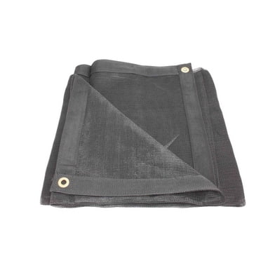 30'x30' Black 70% Shade Mesh Tarp for Outdoor w/ Grommets - 6 Oz Extra Durable Heavy Duty Mesh Tarps for Dump Truck, Rolloff Trucks - Mesh Shade Net Cloth for Sun, Plant, Patio