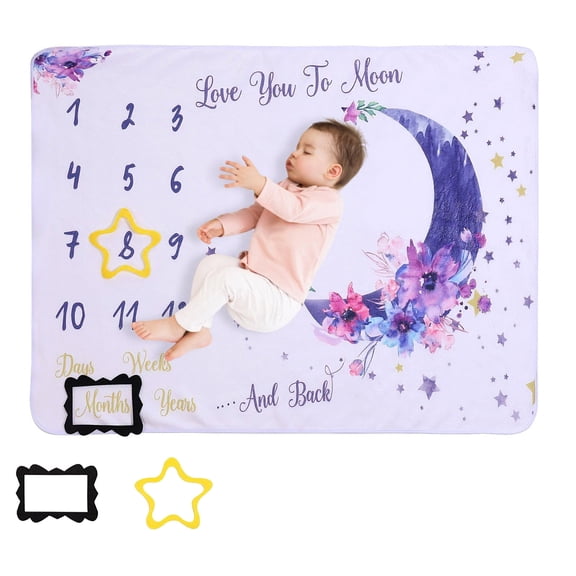 30"x40" Child growth commemorative blanket, customizable with name and gender design - soft flannel suitable for kids, an ideal gift for a baptism or first birthday