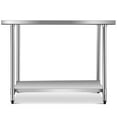 thumbnail image 1 of 30"x48" Stainless Food Prep Work Table Commercial Kitchen Home Silver, 1 of 6