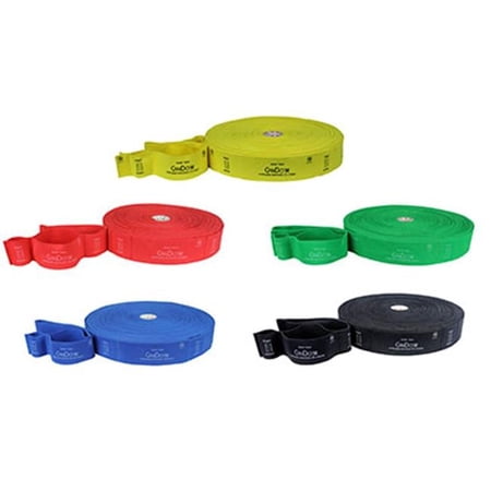 30 yards Roll Cando Multi-Grip Exerciser, Yellow & Black - Set of 5