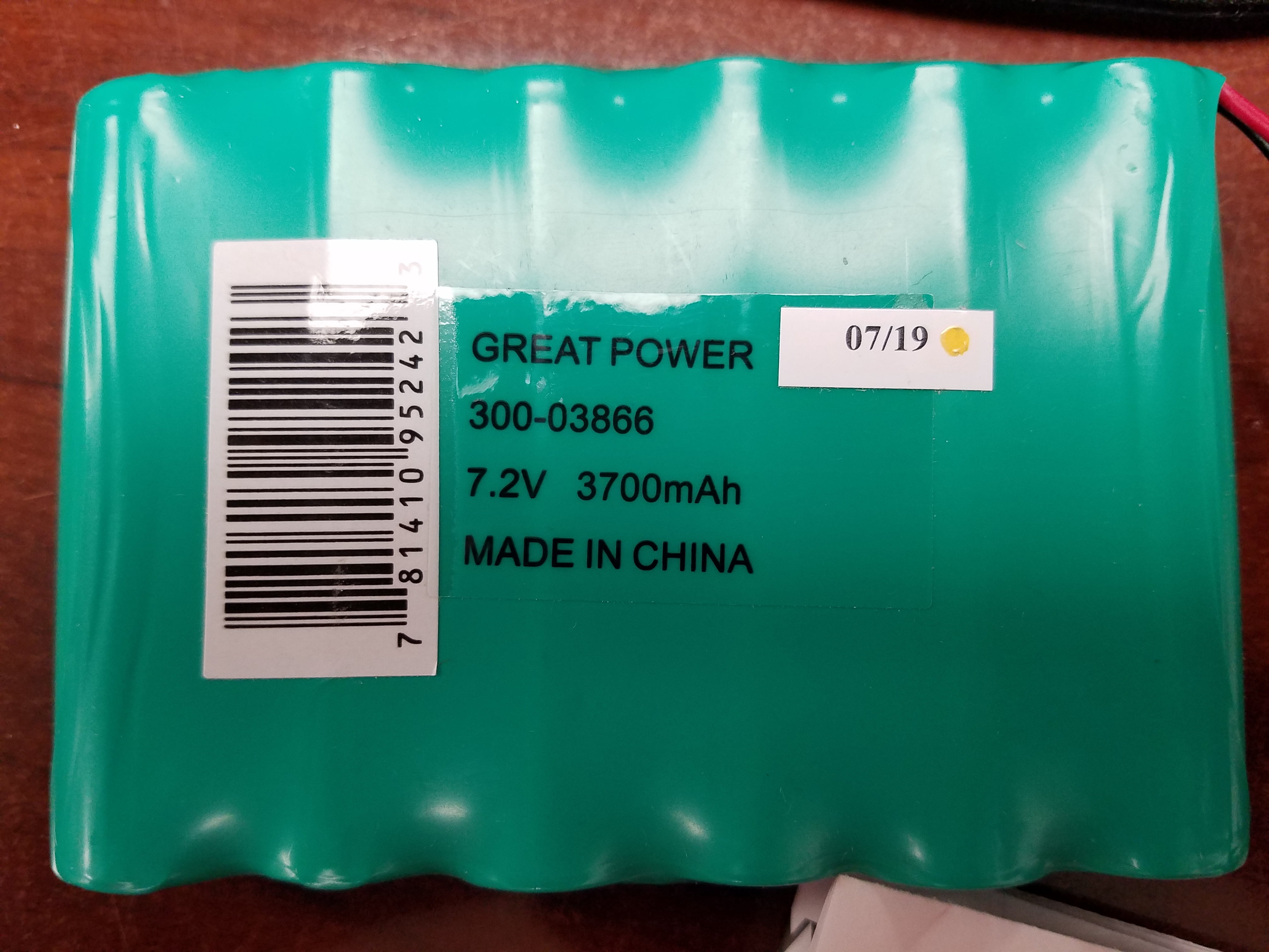 300-03866 Replacement Battery 7.2v 3700mAh