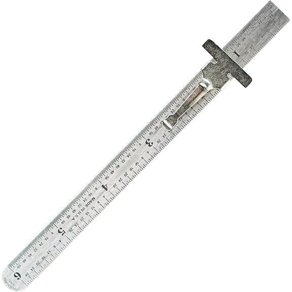 300/1 6-Inch Flex Precision Stainless Steel Ruler, Chrome