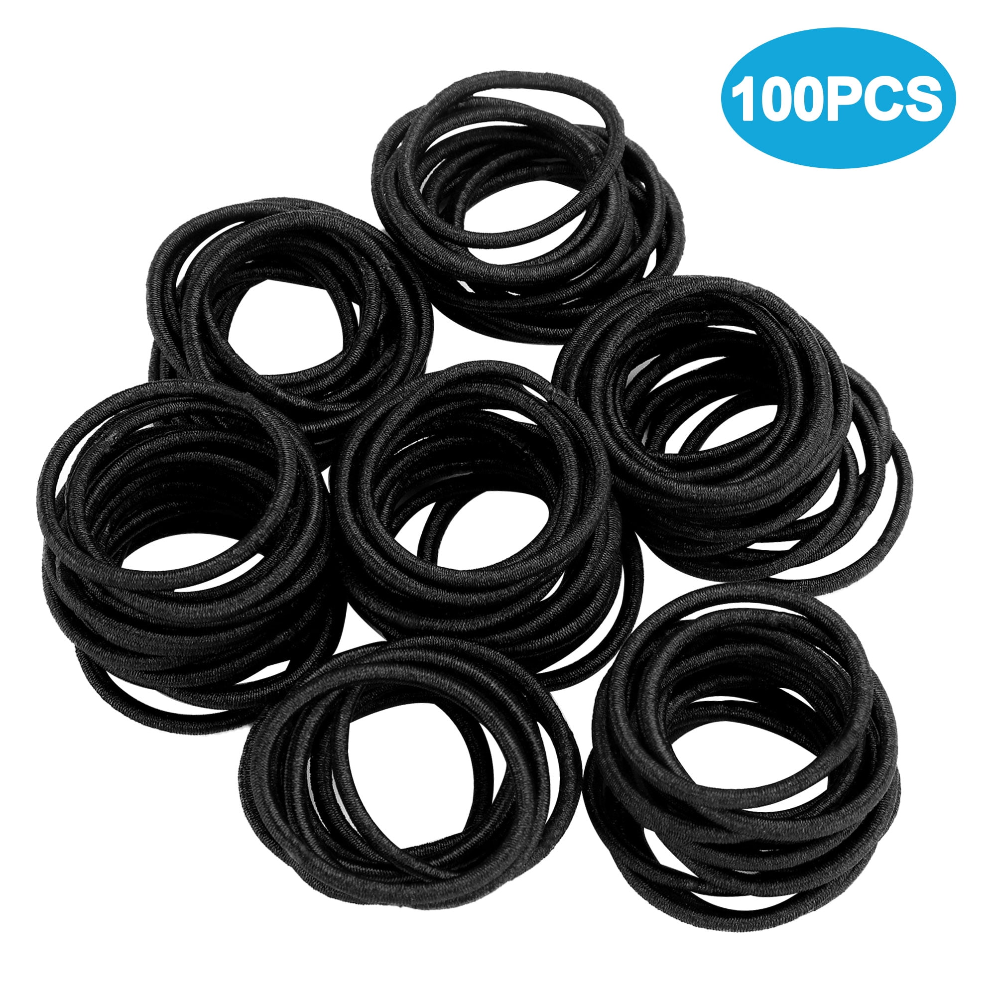 300/100pcs Thick Seamless Rubber Hair Bands, EEEkit 1'' Simply