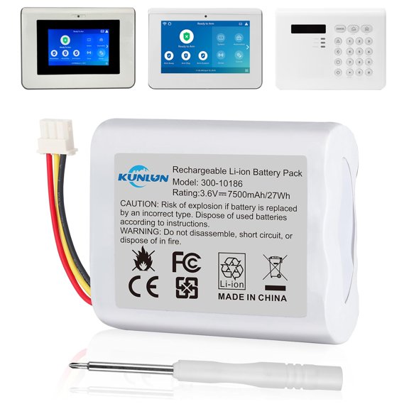 300-10186 Replacement Battery for ADT Command Smart Security Panel ADT5AIO-1 ADT5AIO-2 ADT5AIO-3 ADT7AIO-1 ADT2X16AIO-1 ADT2X16AIO-2 3.6V/4.2V