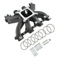 thumbnail image 1 of 300-132 Single Plane Carb Intake Manifold Black For GM LS Gen III IV LS1 LS2 LS6, 1 of 11