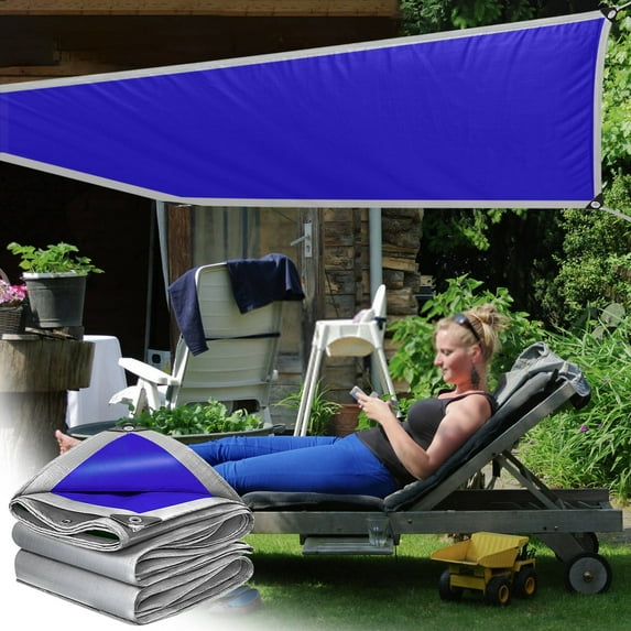 300*300cm Heavy Duty Tarp Cover, Thickened Sun Protection and Insulation Sunshade Cloth, Outdoor Rain Cloth Waterproof Cloth Tarpaulin Roof Cloth Oilcloth Canvaswith Grommets and Reinforced Edges