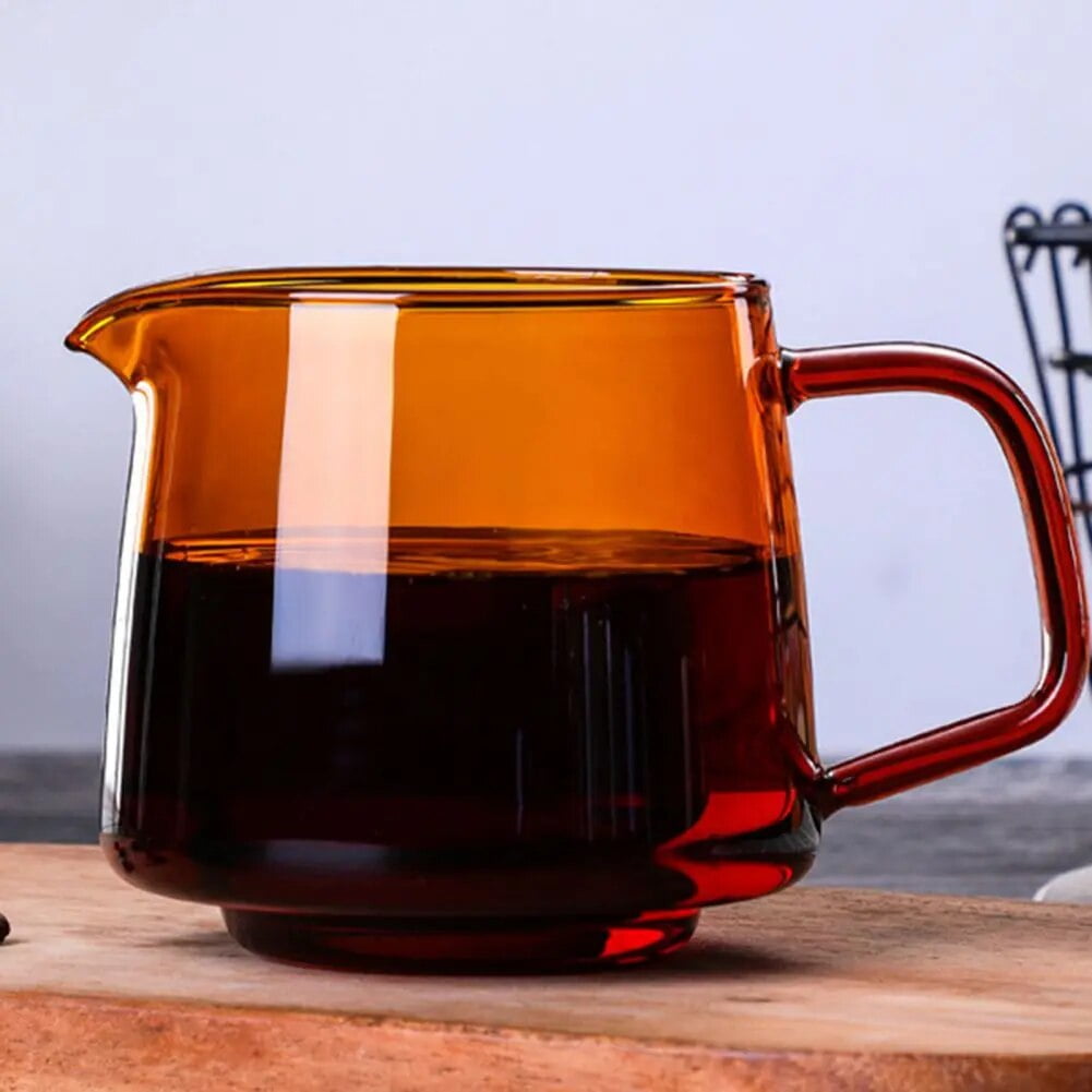 Cedilis Clear Glass Coffee Server, 20oz (600ml) Borosilicate Glass Range Coffee Carafe, Heat Resistant Coffee Pot For Brewing Coffee, Tea