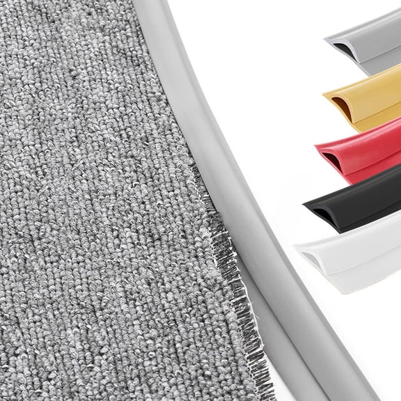 300/600CM Carpet Edge Binding Trim Self-Adhesive Waterproof Cuttable Floor Transition Strip Flexible PVC Thick Area Rug Mat Edging Bar