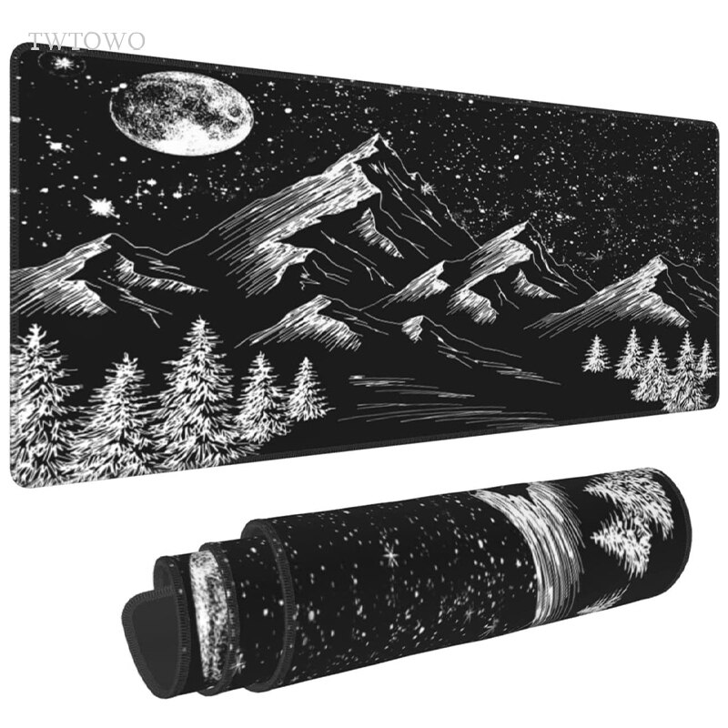 300*800*3mm Black Mountain Mouse Pad Gaming Large Custom Computer