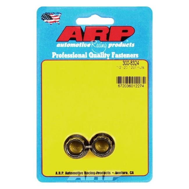 300-8324 0.5-20 in. 12 Point Black Oxide Steel Nut - Set of 2