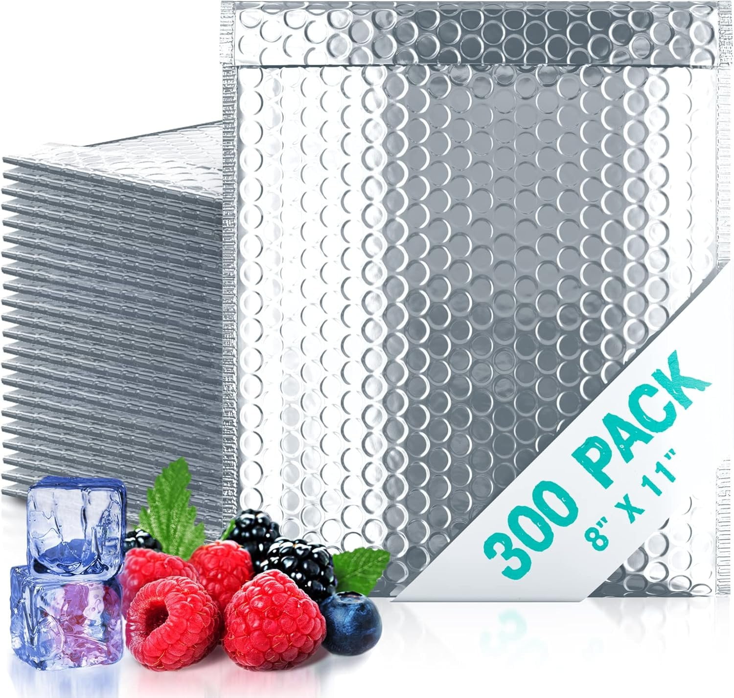 300 8x11 Thermal Bubble Mailer Metallic Bubble Mailers SelfSeal