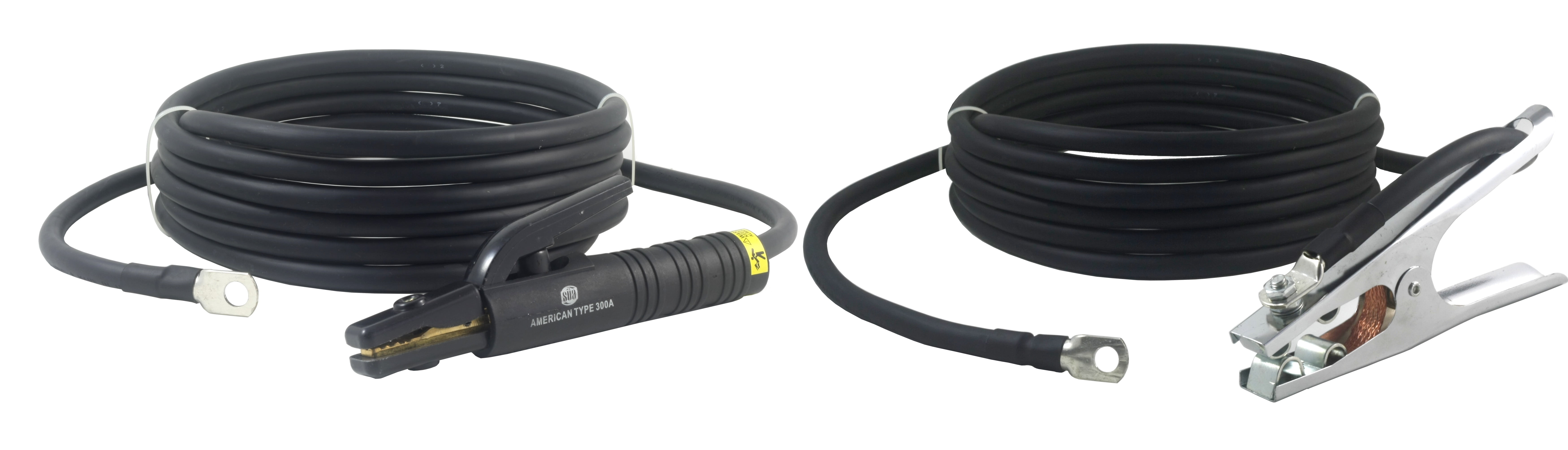 SÜA® 300 Amp Welding Lead Extension – 15ft #1 AWG 100% Copper Cable With Dinse 35-70 Connectors, Ready To Use