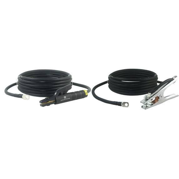 300 Amp Welding Leads Assembly Set - Terminal Lug Connector - #1 AWG cable (50 FEET EACH LEAD)