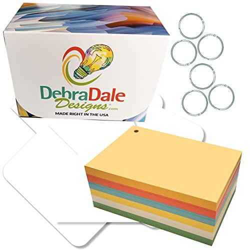 300 Blank Index Cards with Storage Box by Debra Dale 4" x 6" 90