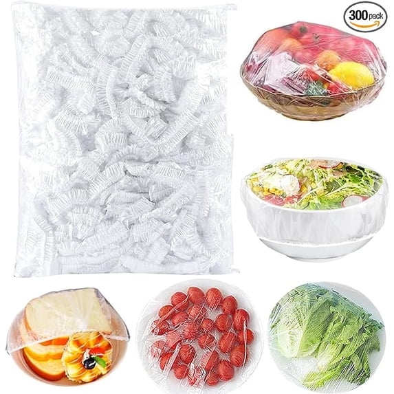 300 Bowl Covers for Bread Proofing - Medium Plastic Wrap Food Sourdough Baking Rising Elastic Reusable Plate Covers Outdoor Food Fresh Keeping Bags Shower Cap Hair Deep Conditioning