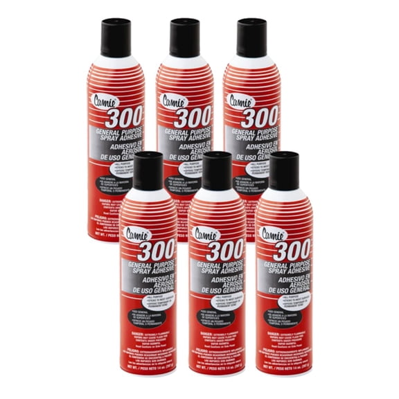 300 CAMIE General Purpose Spray Adhesive. (6 Pack)