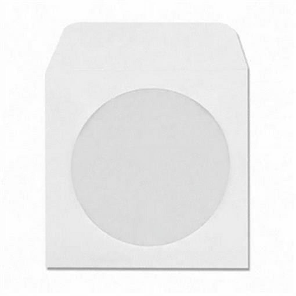 300 CD DVD R Disc White Paper Sleeve Window Flap Envelope