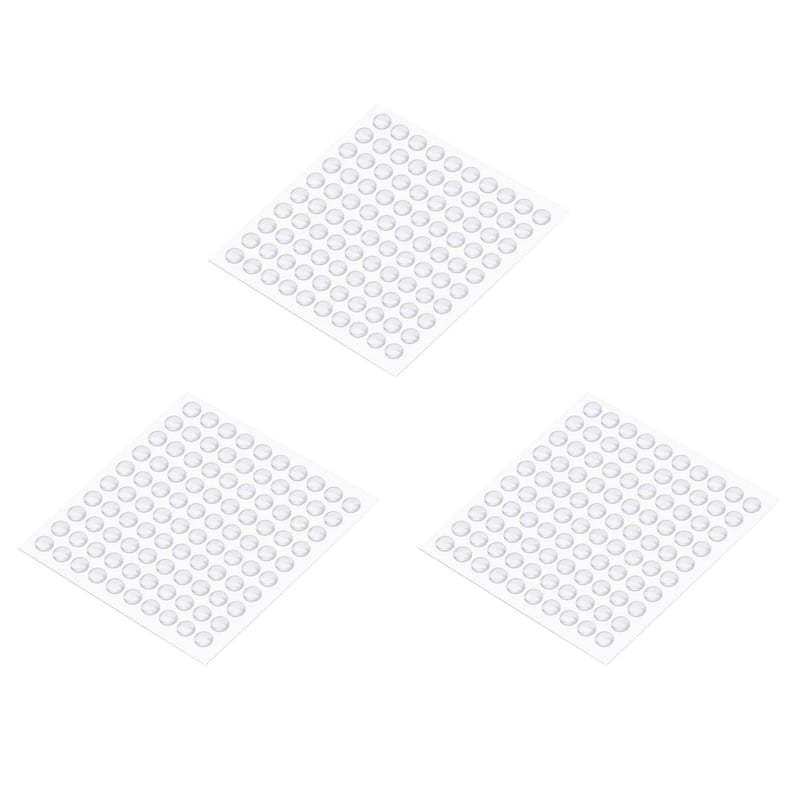 100 Pack Clear Self-Adhesive Rubber Bumpers | Furniture Pads For Cabinets & Drawers | With Bonus Samples