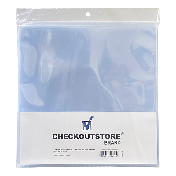 300 CheckOutStore Clear Plastic OPP for 12" LP Vinyl Record Album Covers 5 Mil (Snug Outer Sleeves)