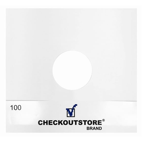 (300) CheckOutStore Paper Record Inner Sleeves With Hole for 12" LP Vinyl 33 RPM Records (Standard)