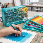 300 Colored Pencils,Oil Based Colored Pencils Set, Professional Numbered Art Drawing Pencils for Sketching Shading Blending Crafting, Professional Art Supplies for Adults, Beginner