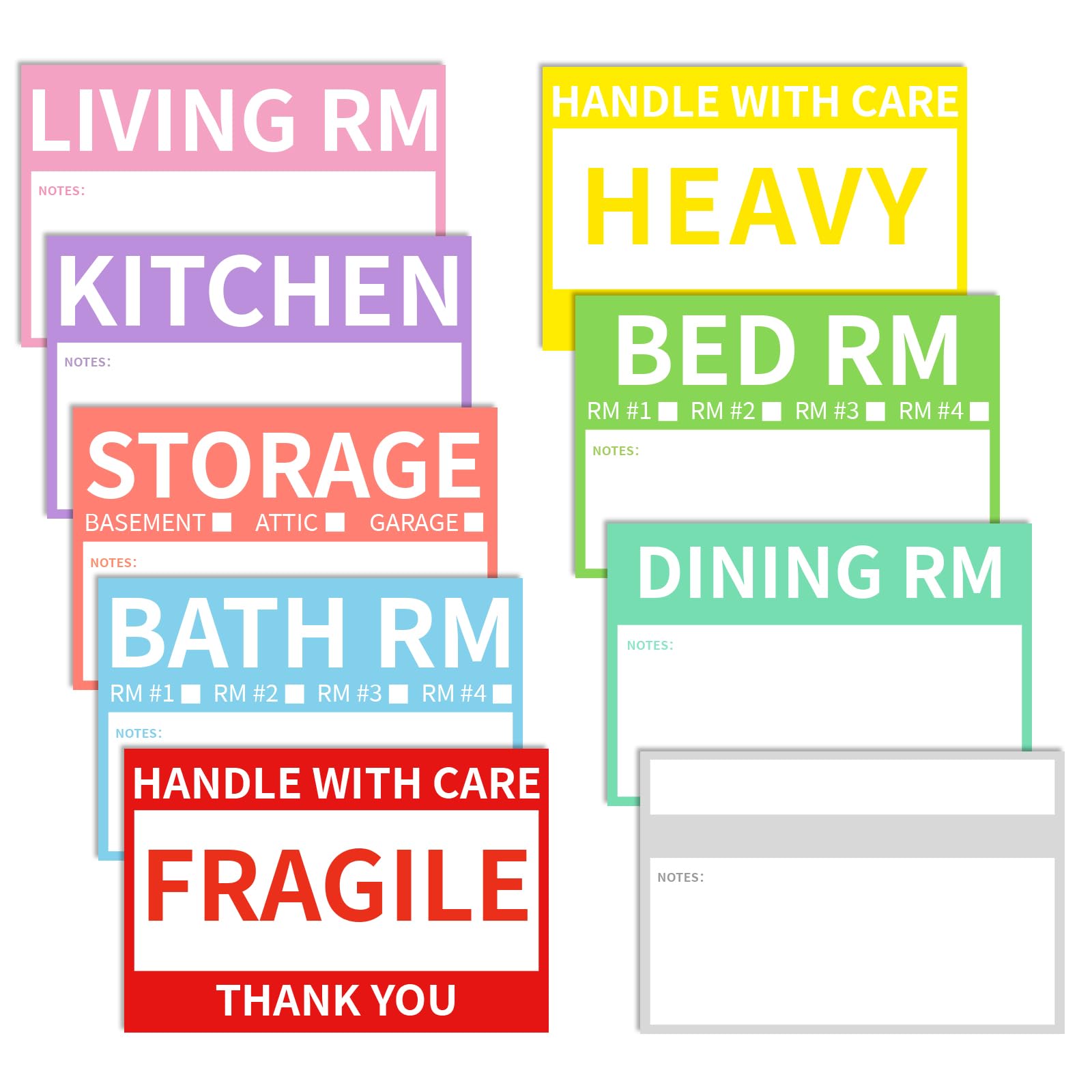 Pink Rectangle Sticker Labels - 3x5 Inch, 300 Pack, Perfect For Moving Boxes, Storage, And Small Business Organizing - View #2