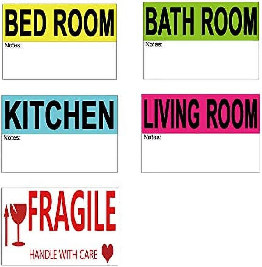 300 Count 3 x 2 Inch Home Moving Labels for 1 Bedroom House Apartment
