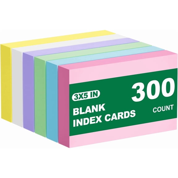 300 Count Blank Index Cards 3x5 Notecards Flashcards for Studying Colorful Flash Cards Blank 3 by 5 Neon unlined Index Cards Bulk Small Cute Cards Pretty Study Flashcards 3 x 5 Note Cards 6 Pack of50