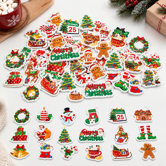 300 Count Christmas Foam Stickers, 25 Cute Xmas Themed Designs for DIY ...