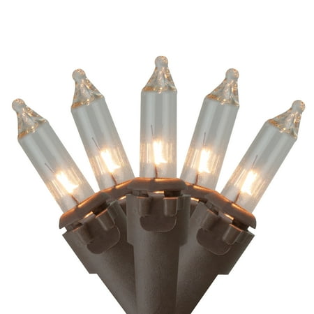 Brite Star 300ct Mini Christmas String Lights Clear - 68' Brown Wire