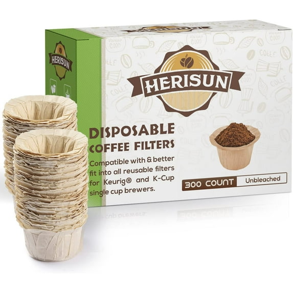 300 Count Disposable K Cup Filters, Coffee Filter Paper for Keurig ...