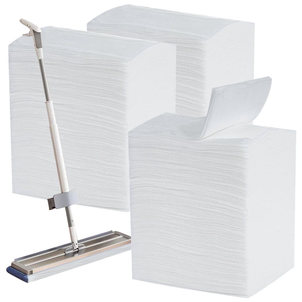 300-Count Dry Mop Refills, Sweeper Disposable Dusting Cloths, 11"×8.3" Dry Mop Pads, Household Wiping Electrostatic Cloths for Floor Wall Cleaning